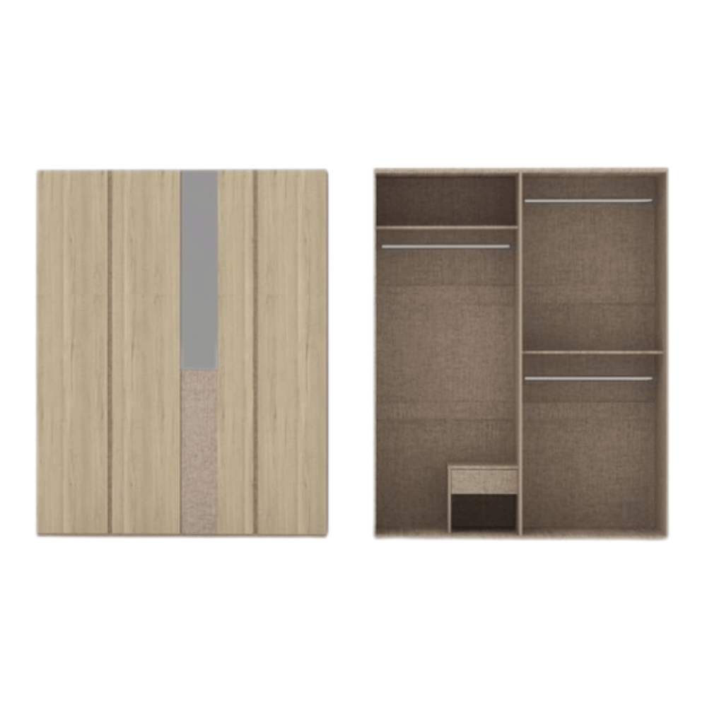 ชุดห้องนอน + ที่นอนสปริง 5 ฟุต WISDOM DESIGN FURNITURE รุ่น LOTTO สีโซลิค_4